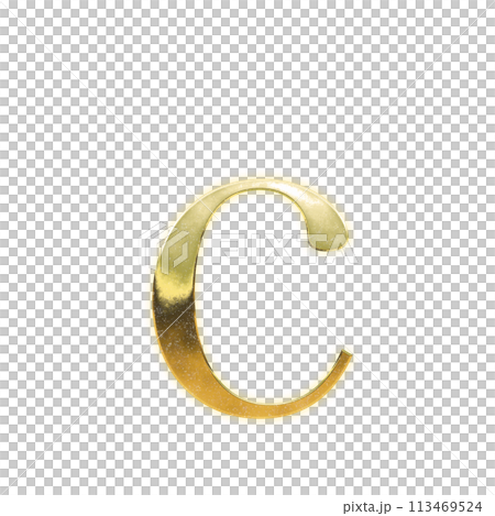 金色襯線小寫字母“c” 113469524