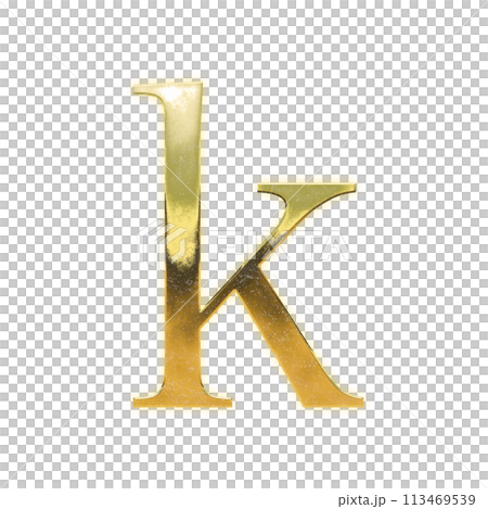 金色襯線小寫字母“k” 金色襯線小寫字母“k” 113469539