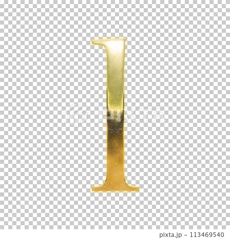 金色襯線小寫字母“l” 金色襯線小寫字母“l” 113469540