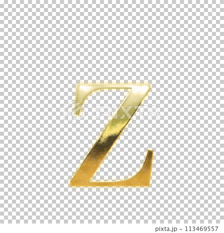 金色襯線小寫字母“z” 113469557