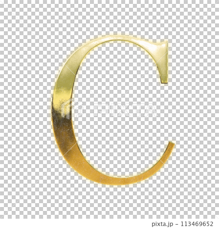 金色襯線字體的大寫字母“C” 金色襯線字體的大寫字母“C” 113469652