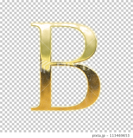 金色襯線大寫字母“B” 113469653