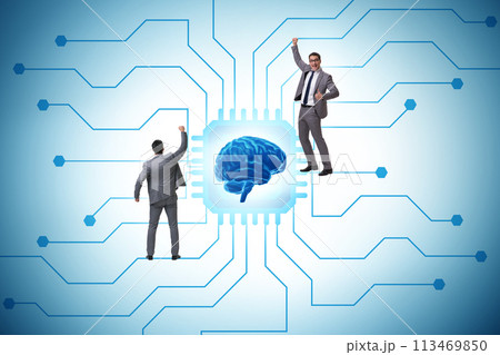 Concept of AI - artificial intelligence in action Concept of AI - artificial intelligence in action 113469850