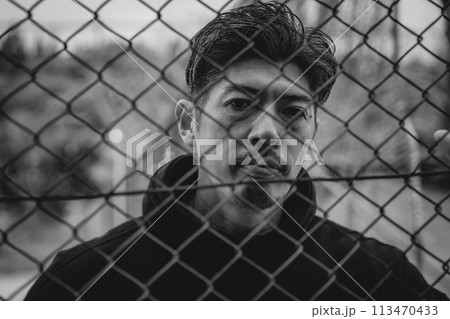 金網　男性　ファッション 113470433