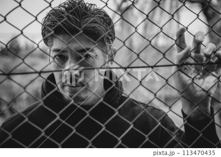 金網　男性　ファッション 113470435