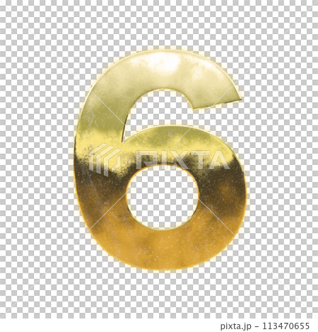 黄金の数字「6」 113470655
