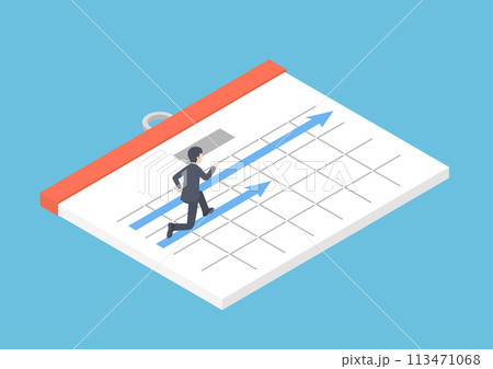 継続して毎日頑張っているスーツの男性 継続して毎日頑張っているスーツの男性 113471068