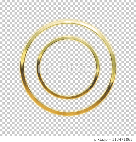Golden double circle 113471863