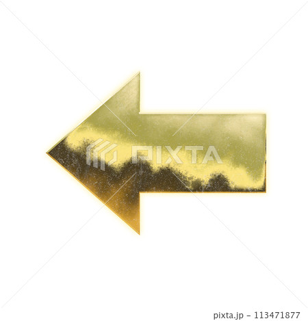 黄金の左矢印 113471877