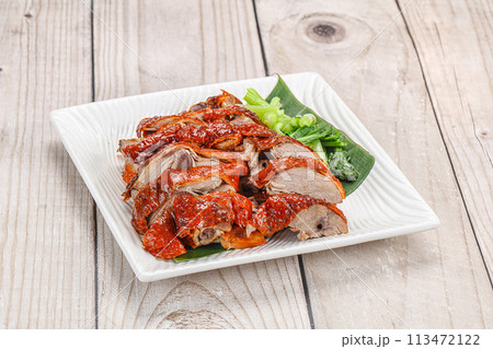 Asian cuisine - roasted duck with skin Asian cuisine - roasted duck with skin 113472122