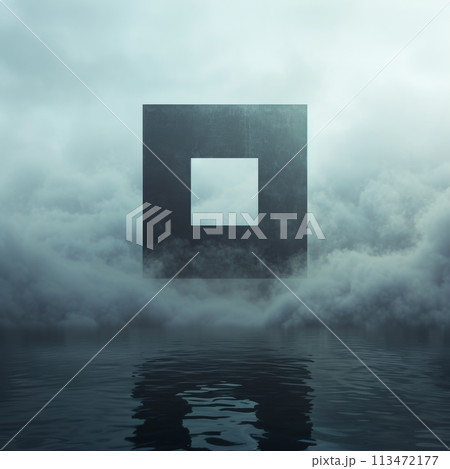 Abstract square neon background. futuristic technology 113472177