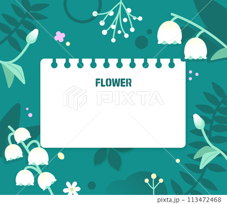 Colorful Flower Illustration Background Frame Colorful Flower Illustration Background Frame 113472468
