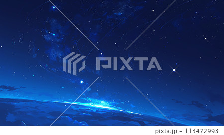 宇宙の一筋の光り　背景 113472993