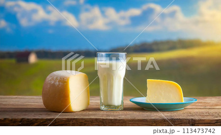 乳製品のイメージ 牧場 乳製品のイメージ 牧場 113473742