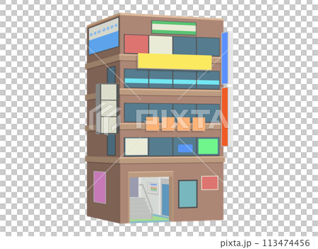 雑居ビルのイラスト 雑居ビルのイラスト 113474456