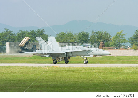 アメリカ海軍F/A-18Cホーネットのタキシング 113475801