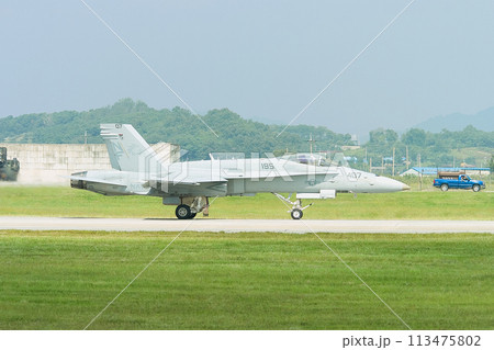 アメリカ海軍F/A-18Cホーネットのタキシング 113475802