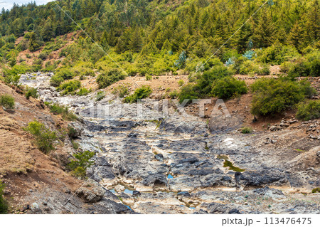 Mountain landscape with canyon, Ethiopia 113476475