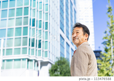 ビジネスマン　ビル　不動産 113476588
