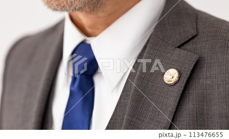 ビジネスマン　弁護士　バッジ 113476655