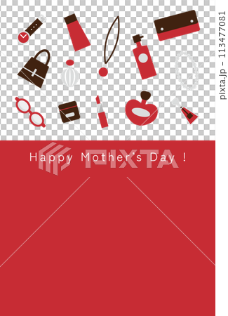 化妝品和服裝的母親節購物圖像插圖 113477081