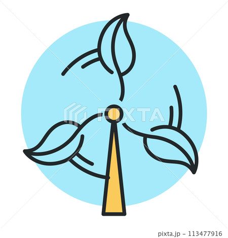 Ecology line art icon, nature and environment. Protection, planet care, natural recycling power. Vector ecology line art illustration 113477916