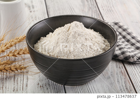 Wheat flour heap for bake Wheat flour heap for bake 113478637