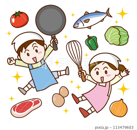こども料理教室(エプロン) こども料理教室(エプロン) 113479683