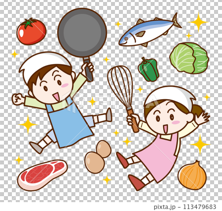 こども料理教室(エプロン) こども料理教室(エプロン) 113479683