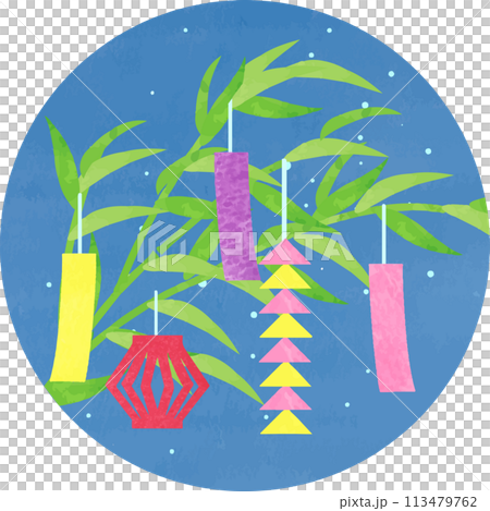 Starry sky and Tanabata decorations 2 113479762