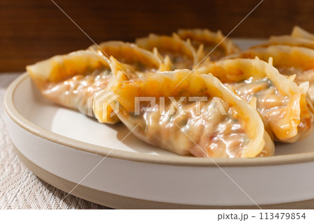 Kimchi dumplings made with kimchi Kimchi dumplings made with kimchi 113479854