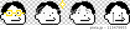 Male face pixel art set 2 Male face pixel art set 2 113479955