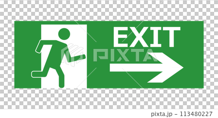 出口　非常口　exit 　アイコン 113480227