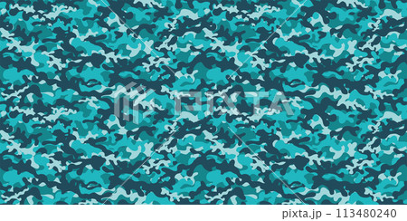 迷彩パターン　シームレス　背景素材 113480240