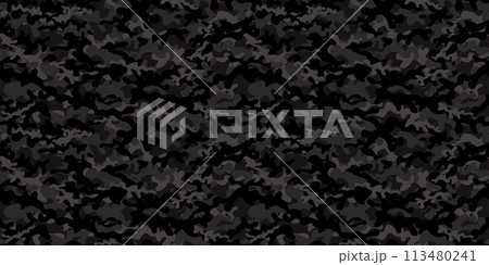 迷彩パターン　シームレス　背景素材 113480241