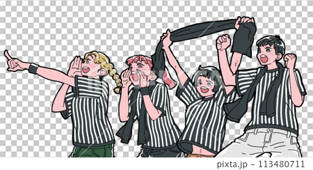 Men and women enjoying watching sports Men and women enjoying watching sports 113480711