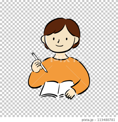 A woman studying A woman studying 113480781