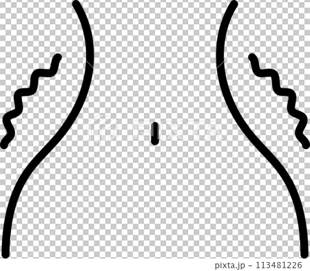 Female abdomen icon representing period pain 113481226