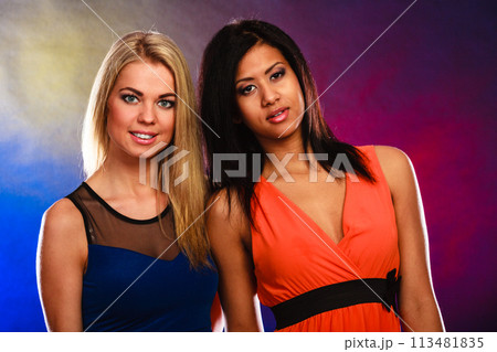 Two attractive women portrait. 113481835
