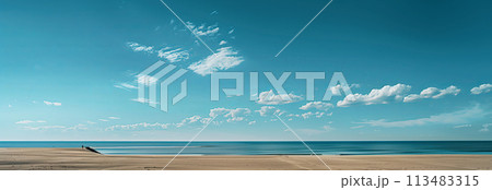 View of the sky and beach by the sea. 113483315