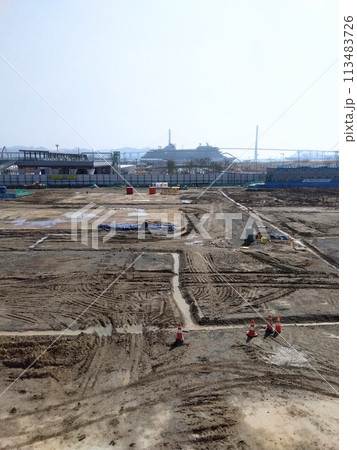 工事中の韓国・プサン港周辺 工事中の韓国・プサン港周辺 113483726