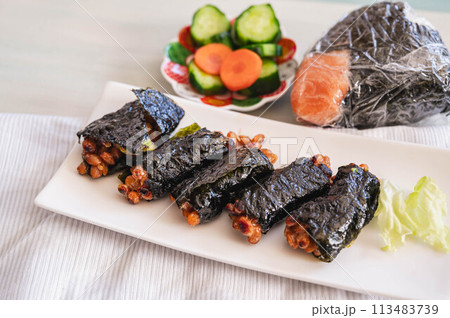 納豆だけの海苔巻き 113483739