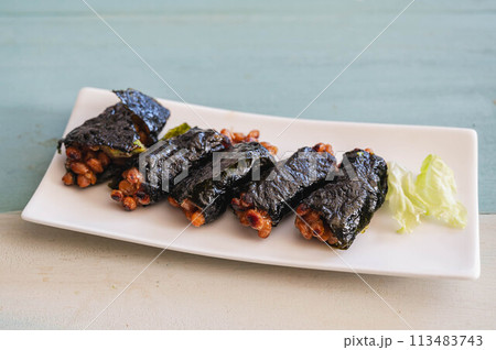 納豆だけの海苔巻き 113483743