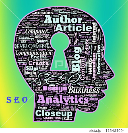 Word Cloud of the SEO (Search Engine Optimization) 113485094
