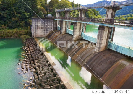 神水ダム　鬼石ダム　群馬県　藤岡市　利根川水系　神流川　神水湖 113485144
