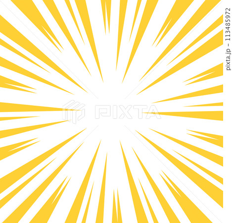 正方形の黄色の集中線の素材 113485972
