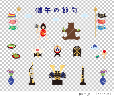 2024 Boys' Festival material vector 2024 Boys' Festival material vector 113486061