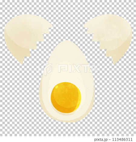 破解白殼蛋的手繪插圖 113486311