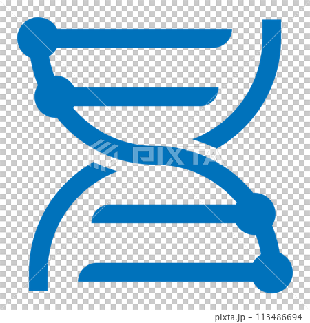 DNAのアイコン 青 DNAのアイコン 青 113486694