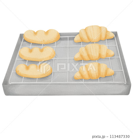 Bread in Bakery Tray 113487330